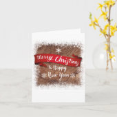 Merry Christmas And A Happy New Year Karte (Gelbe Blume)