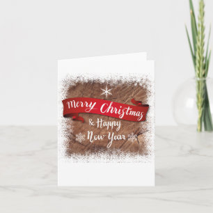 Merry Christmas And A Happy New Year Karte