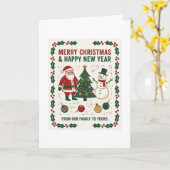 Merry Christmas and a Happy New Year Karte (Gelbe Blume)