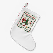 Merry Christmas and a Happy New Year Kleiner Weihnachtsstrumpf (Vorderansicht (hängend))