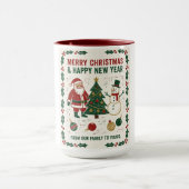 Merry Christmas and a Happy New Year Tasse (Zentrum)