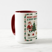 Merry Christmas and a Happy New Year Tasse (Vorderseite Links)