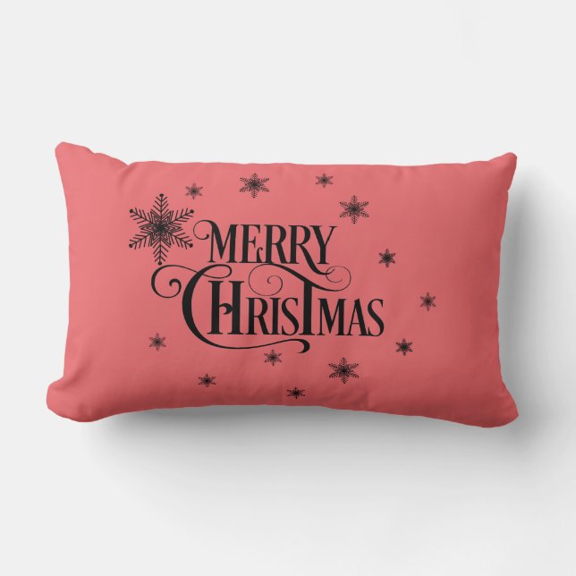 Merry Christmas and good Wisches Lendenkissen (Vorderseite)
