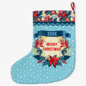 Merry Christmas and Happy New Year! 20XX Red Bird Großer Weihnachtsstrumpf (Rückseite)