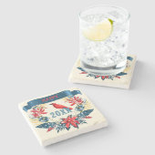 Merry Christmas and Happy New Year! 20XX Red Bird Steinuntersetzer (Seitenansicht)