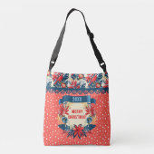 Merry Christmas and Happy New Year! 20XX Red Bird Tragetaschen Mit Langen Trägern (Rückseite)