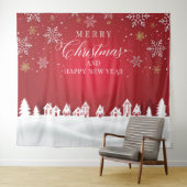 Merry Christmas and Happy New Year backdrop  Wandteppich (Beispiel (Horizontal))