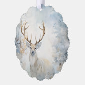 Merry Christmas and Happy New Year Buck Ornament Karte (Links)