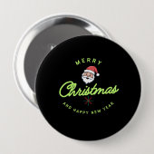 Merry Christmas and Happy New Year Button (Vorne & Hinten)