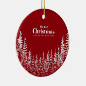 Merry Christmas and Happy New year card Keramik Ornament (Rechts)