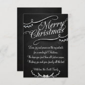 Merry Christmas and Happy New Year Einladung (Vorne/Hinten)