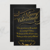 Merry Christmas and Happy New Year Einladung (Vorne/Hinten)