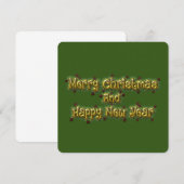 Merry Christmas And Happy New Year Einladung (Vorne/Hinten)