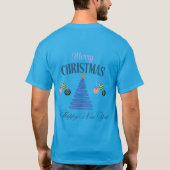 Merry Christmas and Happy New Year Greeting Design T-Shirt (Rückseite)
