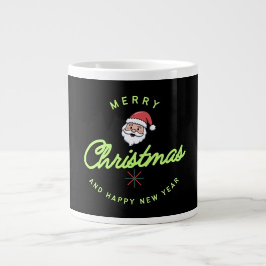 Merry Christmas and Happy New Year Jumbo-Tasse (Vorderseite)