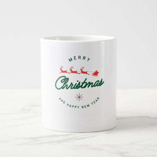 Merry Christmas and happy New Year Jumbo-Tasse (Vorderseite)