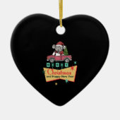 Merry Christmas and Happy New Year Keramik Ornament (Vorne)