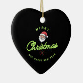 Merry Christmas and Happy New Year Keramik Ornament (Rechts)