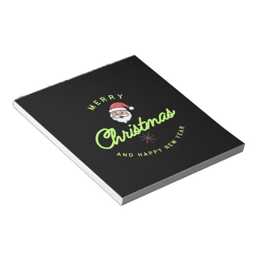 Merry Christmas and Happy New Year Notizblock (angewinkelt)