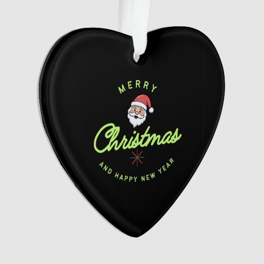 Merry Christmas and Happy New Year Ornament (Vorderseite)