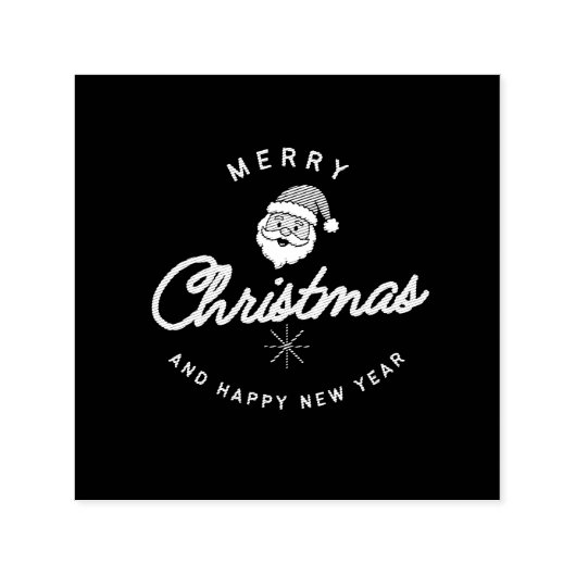 Merry Christmas and Happy New Year Permastempel (Design)