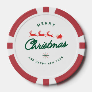Merry Christmas and happy New Year Pokerchips