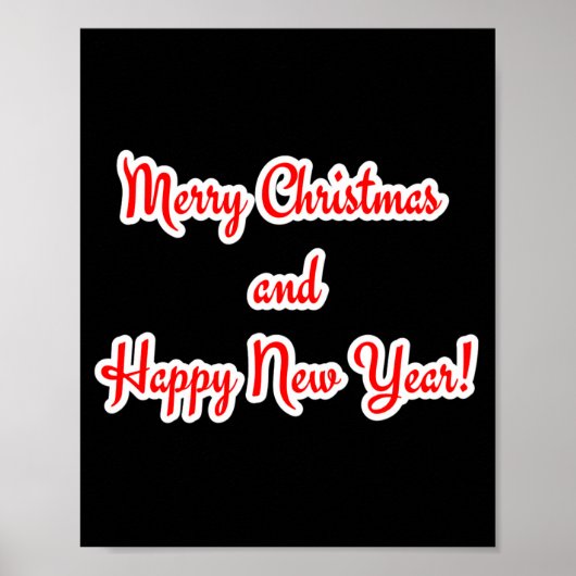 Merry Christmas And Happy New Year Poster (Vorne)