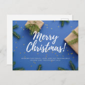 Merry Christmas and Happy New Year Postkarte (Vorne/Hinten)