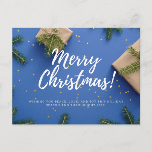 Merry Christmas and Happy New Year Postkarte (Vorderseite)