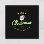 Merry Christmas and Happy New Year Quadratische Visitenkarte (Vorderseite)
