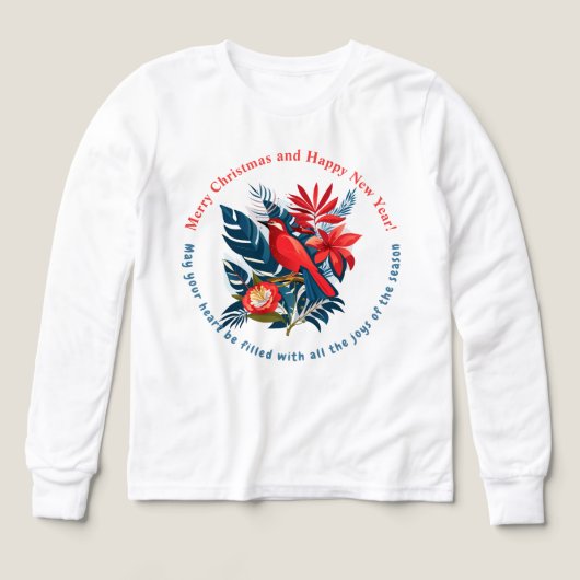 Merry Christmas and Happy New Year! Red Bird BOHO (Design Vorderseite)