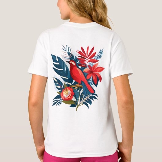 Merry Christmas and Happy New Year! Red Bird BOHO T-Shirt (Rückseite)