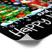 Merry Christmas And Happy New Year Santa Chihuahua Poster (Ecke)