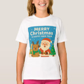 Merry Christmas and Happy New Year - Santa T-Shirt (Vorderseite)