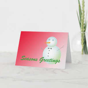 Merry Christmas and Happy New Year, snowman Feiertagskarte