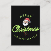 Merry Christmas and Happy New Year Telefonnummerkarte (Rückseite)