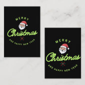 Merry Christmas and Happy New Year Telefonnummerkarte (Vorne/Hinten)