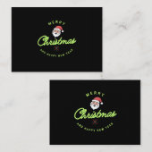 Merry Christmas and Happy New Year Visitenkarte (Vorne/Hinten)