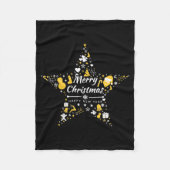 Merry Christmas And Happy New Year Xmas Star Fleecedecke (Vorderseite)
