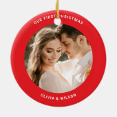 Merry Christmas and Married Photo Keramik Ornament (Hinten)