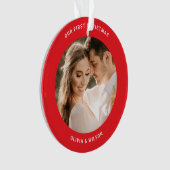 Merry Christmas and Married Photo Ornament (Vorderseite)