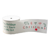 Merry Christmas and Ornament with Ombre Background Ripsband (Spule)