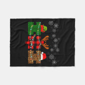 Merry Christmas And Snowflakes Autism Merry Christ Fleecedecke (Vorderseite (Horizontal))