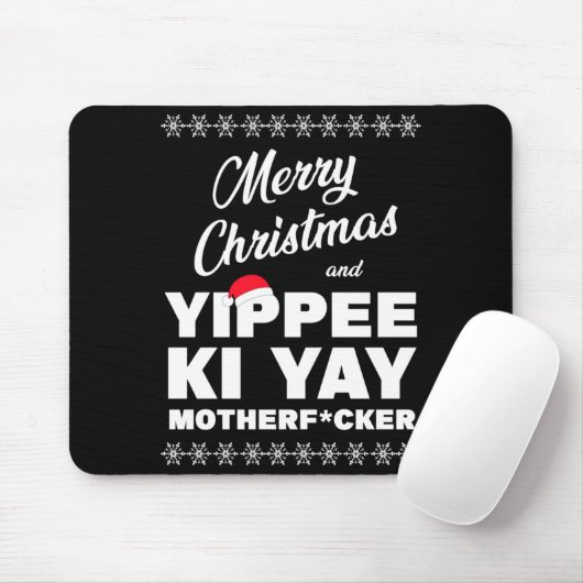 Merry Christmas And Yippee Ki Yay Motherfcker Die  Mousepad (Mit Mouse)