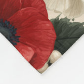 Merry Christmas Anemone Floral Background Fleecedecke (Ecke)