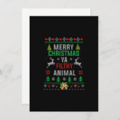 Merry Christmas Animal Filthy Ya Shirt Funny Xmas Einladung (Vorne/Hinten)