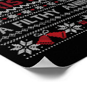 Merry Christmas Animal Filthy Ya Ugly Style Xmas Poster (Ecke)