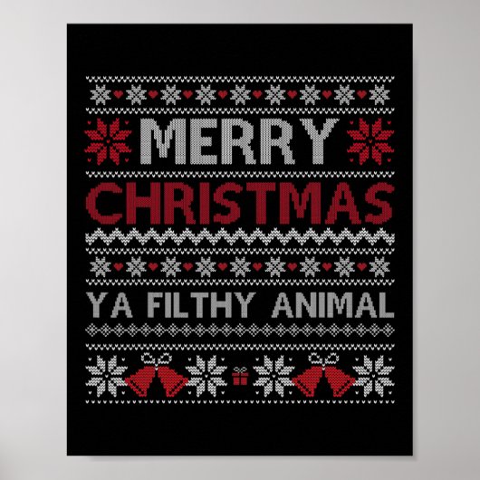 Merry Christmas Animal Filthy Ya Ugly Style Xmas  Poster (Vorne)