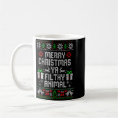 Merry Christmas Animal Filthy Ya Xmas Pajama  Kaffeetasse (Links)