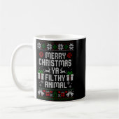 Merry Christmas Animal Filthy Ya Xmas Pajama Long Kaffeetasse (Links)